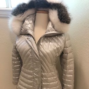 Gorski ski jacket with genuine fox fur trim